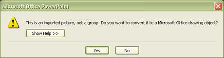 This message pops up when you try to ungroup a clip art image. It is harmless.