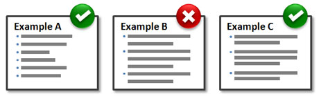 If you have single-line bullet points, then only have to worry about spacing  between bullet points. If you have multi-line bullet points, then you need to consider the spacing within the paragraph.