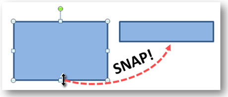 If your shape refuses to be resized and snaps to a smaller height, then you have a problem.