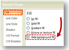 Slide background fill wasnt available in PPT 2003