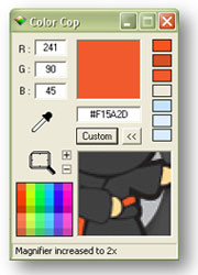 Color Cops magnifier comes in handy when youre trying to isolate a specific color