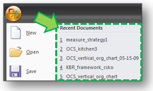 The Recent Documents list is your friend